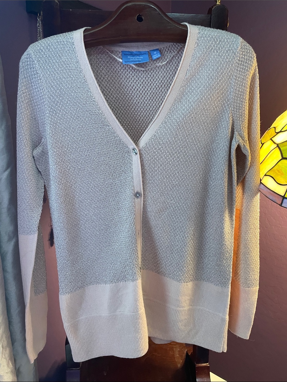 SIMPLY VERA METALLIC CARDIGAN